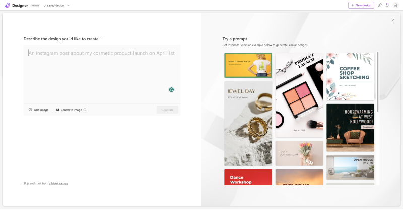 Microsoft Designer 截图