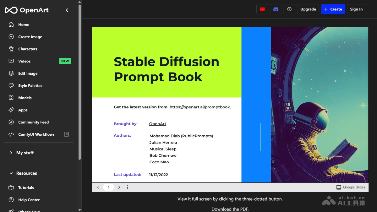 Stable Diffusion Prompt Book 截图