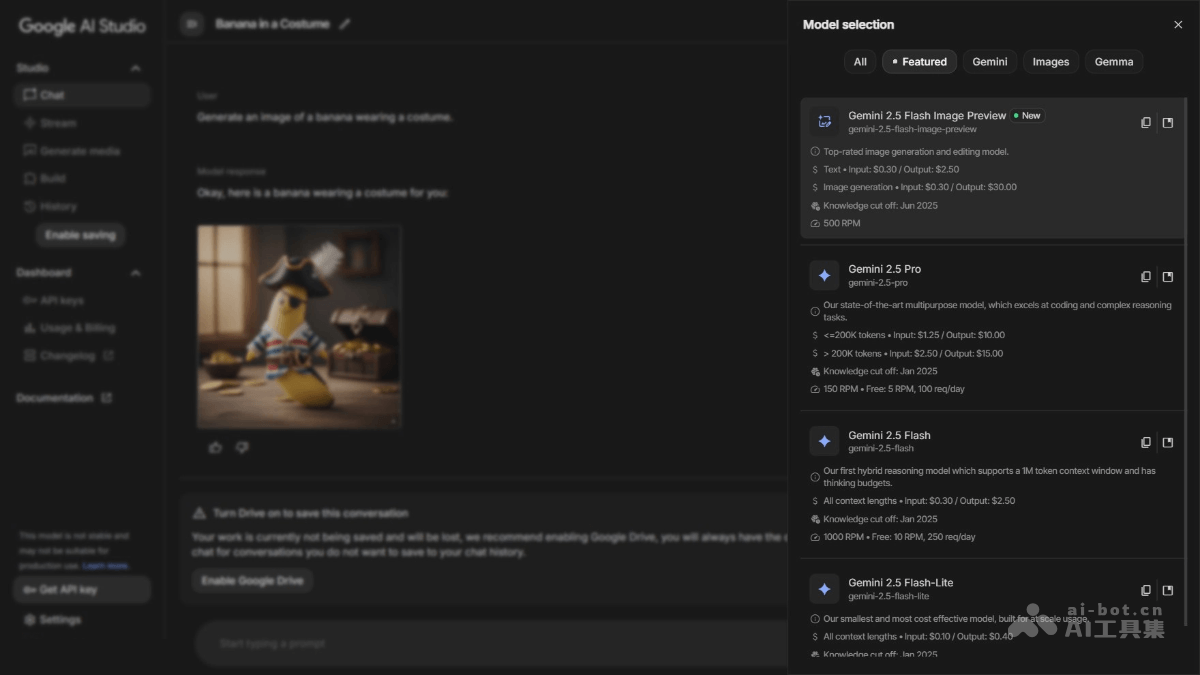 Google AI Studio 截图